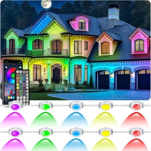CETELUMA 400FT Permanent Outdoor Lights for House Waterproof, IP67 LED Eave Lights with App/Remote Control, Outdoor Permanent led Lighting for House Roof Decor, Christmas, Party CETELUMA 400FT Permanent Outdoor Lights for House Waterproof, IP67 LED Eave Lights with App/Remote Control, Outdoor Permanent led Lighting for House Roof Decor, Christmas, Party