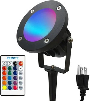 25W Color LED Outdoor Landscape Spotlight with Strobe Lighting - Waterproof RGB Spot Lights for Yard Tree House Halloween Christmas, Dual Mode, 120V 25W 25W Color LED Outdoor Landscape Spotlight with Strobe Lighting - Waterproof RGB Spot Lights for Yard Tree House Halloween Christmas, Dual Mode, 120V 25W