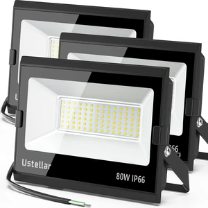 80W LED Flood Lights Outdoor Hardwired Security Light IP66 Waterproof 5000K 80W LED Flood Lights Outdoor Hardwired Security Light IP66 Waterproof 5000K