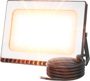 Viugreum 100W LED Flood Light Outdoor, 3000K Warm White 8000LM Super Bright Outdoor Security Light, IP67 Waterproof for Garage, Warehouse, Garden & Yard Viugreum 100W LED Flood Light Outdoor, 3000K Warm White 8000LM Super Bright Outdoor Security Light, IP67 Waterproof for Garage, Warehouse, Garden & Yard