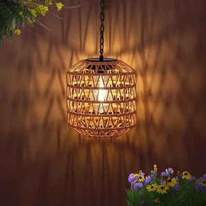 Livinlarge Solar Pendant Lights Outdoor,Hanging Lanterns with Edison Bulb Livinlarge Solar Pendant Lights Outdoor,Hanging Lanterns with Edison Bulb
