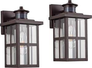 MICSIU Bronze Motion Sensor Outdoor Wall Light 2 Pack, 11.75" Farmhouse MICSIU Bronze Motion Sensor Outdoor Wall Light 2 Pack, 11.75" Farmhouse