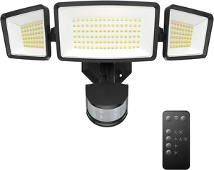 TECKNET Flood Motion Sensor Outdoor Lights, 4200LM 150LEDS Lights Outdoor with 4 Modes, IP66 Waterproof, Ideal for Garage, Patio, Yard