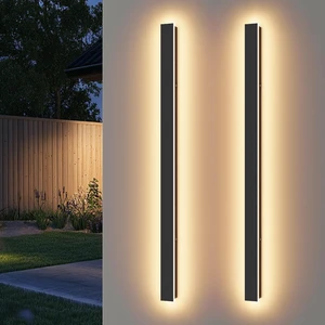 2 Pack 40In Long Outdoor Wall Lights, Black Exterior Porch Light Fixtures 2 Pack 40In Long Outdoor Wall Lights, Black Exterior Porch Light Fixtures