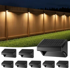 Bridika Solar Fence Lights, Outdoor Waterproof Warm White & Color Glowt, LED, for Backyard, Patio, Deck Railing, Stair Handrail, Pool and Wall (8 Packs) Bridika Solar Fence Lights, Outdoor Waterproof Warm White & Color Glowt, LED, for Backyard, Patio, Deck Railing, Stair Handrail, Pool and Wall (8 Packs)