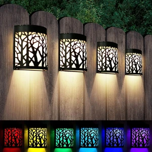 DenicMic Solar Wall Lights Outdoor Wall Sconce Fence Lights Solar Powered DenicMic Solar Wall Lights Outdoor Wall Sconce Fence Lights Solar Powered