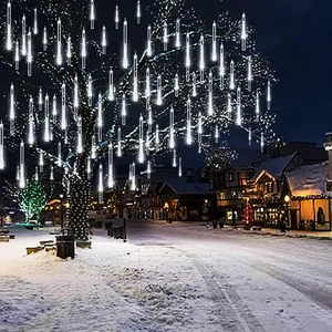 Weepong Meteor Shower Lights, Christmas Decorations Outdoor 32 Tubes White Weepong Meteor Shower Lights, Christmas Decorations Outdoor 32 Tubes White