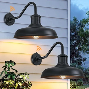 13.8'' Diameter Large Dusk to Dawn Outdoor Gooseneck Barn Light, 2 Packs 13.8'' Diameter Large Dusk to Dawn Outdoor Gooseneck Barn Light, 2 Packs