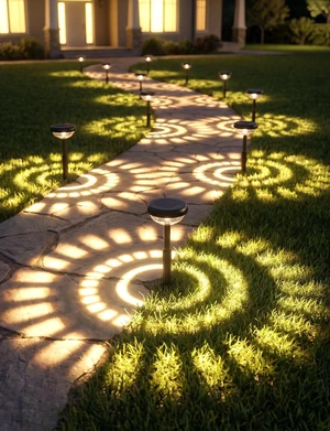 Ensenior Solar Lights Outdoor, 8 Pack, Warm White, Unique Light Pattern Ensenior Solar Lights Outdoor, 8 Pack, Warm White, Unique Light Pattern