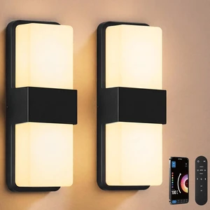 FILIYANO RGB LED Outdoor Wall Lights, Smart WiFi, IP65 Waterproof, 2 Pack FILIYANO RGB LED Outdoor Wall Lights, Smart WiFi, IP65 Waterproof, 2 Pack