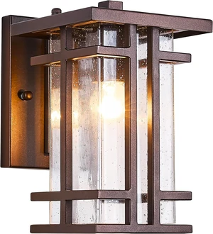 Retro Outdoor Wall Light Oil Rubbed Bronze Outside Wall Lamp with Seeded Glass Shade 10"H Exterior Light Fixtures Wall Mount IP65 Waterproof Outdoor Porch House Lighting Exterior Wall Sconces E26 Retro Outdoor Wall Light Oil Rubbed Bronze Outside Wall Lamp with Seeded Glass Shade 10"H Exterior Light Fixtures Wall Mount IP65 Waterproof Outdoor Porch House Lighting Exterior Wall Sconces E26