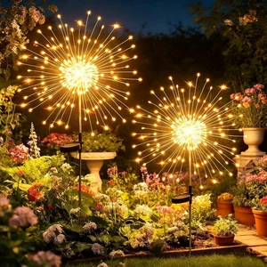 HPUFKOT Solar Garden Lights Outdoor,Waterproof Garden, 2PC 200 LED Twinkling Firework Lights Decorative with 8 Modes,Decor for Yard Patio Pathway Lawn for Yard Outside Fairy Decorative HPUFKOT Solar Garden Lights Outdoor,Waterproof Garden, 2PC 200 LED Twinkling Firework Lights Decorative with 8 Modes,Decor for Yard Patio Pathway Lawn for Yard Outside Fairy Decorative