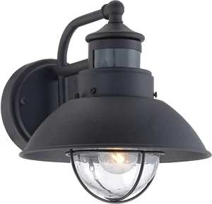 Oberlin 9" Black Dusk to Dawn Motion Sensor Outdoor Barn Light Fixture Oberlin 9" Black Dusk to Dawn Motion Sensor Outdoor Barn Light Fixture