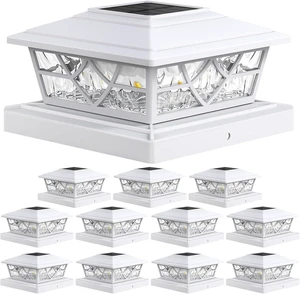 APONUO Solar Post Cap Lights 4x4 5x5 6x6, IP64 Waterproof APONUO Solar Post Cap Lights 4x4 5x5 6x6, IP64 Waterproof