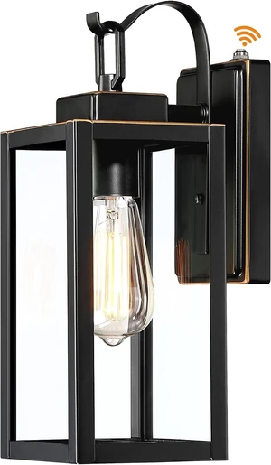 GRUENLICH Outdoor Wall Light Fixture Dusk to Dawn, Tempered Glass GRUENLICH Outdoor Wall Light Fixture Dusk to Dawn, Tempered Glass
