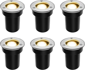 SUNRIVER Low Voltage Landscape Lights,1W Outdoor In-Ground Lights 12V-24V LED Landscape Lighting for Paver, Deck, Step, Garden, IP67 Waterproof (6 Pack Warm White) SUNRIVER Low Voltage Landscape Lights,1W Outdoor In-Ground Lights 12V-24V LED Landscape Lighting for Paver, Deck, Step, Garden, IP67 Waterproof (6 Pack Warm White)