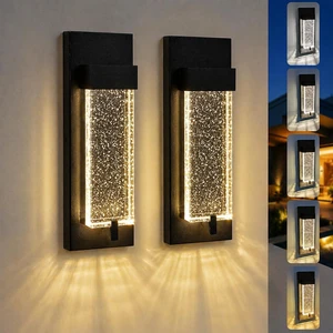 iYogaled 12" Bubble Glass Outdoor Wall Lights, 5CCT Porch Lights, 2 Pack iYogaled 12" Bubble Glass Outdoor Wall Lights, 5CCT Porch Lights, 2 Pack