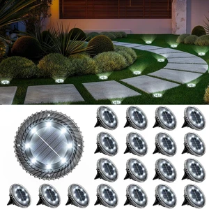 PATIOWIN 20 Pack Small Solar Ground Lights, Garden Lights Cool White PATIOWIN 20 Pack Small Solar Ground Lights, Garden Lights Cool White