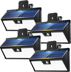 nipify 4PACK Clip On Solar Lights Outdoor 318 LED,3 Modes Solar Clip Light nipify 4PACK Clip On Solar Lights Outdoor 318 LED,3 Modes Solar Clip Light