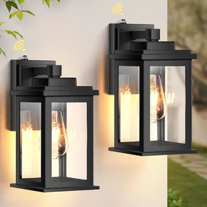 VIANIS Black Dusk to Dawn Outdoor Lights for House, 2 Pack Outdoor Wall Lights, Waterproof Porch Lights, Exterior Lighting Fixtures with Tempered Glass, for Porch, Garage, Doorway,Hardwired, Non-solar VIANIS Black Dusk to Dawn Outdoor Lights for House, 2 Pack Outdoor Wall Lights, Waterproof Porch Lights, Exterior Lighting Fixtures with Tempered Glass, for Porch, Garage, Doorway,Hardwired, Non-solar