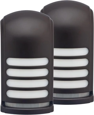 Xodus Battery Operated LED Deck/Stair Light, Motion Sensor, Bronze, 2 Pack Xodus Battery Operated LED Deck/Stair Light, Motion Sensor, Bronze, 2 Pack