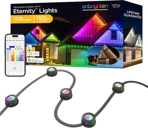 Enbrighten Eternity Permanent Outdoor Lights, 150ft, 108 Lights Enbrighten Eternity Permanent Outdoor Lights, 150ft, 108 Lights
