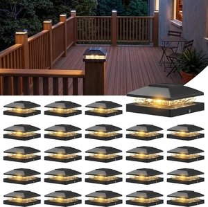 JOFIOS 4x4 Solar Post Cap Light 24Pack, 2 Modes Waterproof for Deck Fence JOFIOS 4x4 Solar Post Cap Light 24Pack, 2 Modes Waterproof for Deck Fence