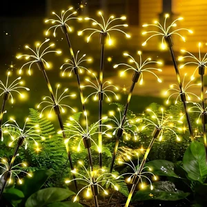 Solar Garden Lights Outdoor, 4 Pack 2-Layer Swaying Fairy Firework Lights Solar Garden Lights Outdoor, 4 Pack 2-Layer Swaying Fairy Firework Lights