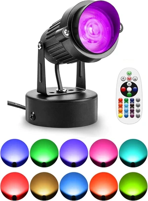 ZUCKEO 10W LED Spot Lights Indoor RGBW Color Changing Uplighting Indoor with Remote, 120V Christmas Spotlight Up Lights Plug in, Accent Landscape Lighting with Switch for House Halloween Decor(1Pack) ZUCKEO 10W LED Spot Lights Indoor RGBW Color Changing Uplighting Indoor with Remote, 120V Christmas Spotlight Up Lights Plug in, Accent Landscape Lighting with Switch for House Halloween Decor(1Pack)