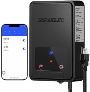 SURAIELEC 300W Wi-Fi Low Votage Landscape Transformer, 2 Zones, 12V 15V AC SURAIELEC 300W Wi-Fi Low Votage Landscape Transformer, 2 Zones, 12V 15V AC