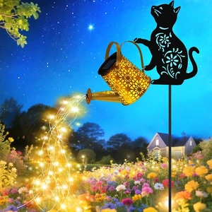 Solar Watering Can Lights, Cat Hanging Lantern Solar Lights Outdoor, Cat Lover Gifts for Mom Women Birthday Mother's Day Christmas, Waterproof Garden Decor Outside Patio Yard Pathway Backyard Solar Watering Can Lights, Cat Hanging Lantern Solar Lights Outdoor, Cat Lover Gifts for Mom Women Birthday Mother's Day Christmas, Waterproof Garden Decor Outside Patio Yard Pathway Backyard