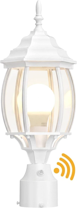 Redluck White Dusk to Dawn Outdoor Post Light, Lamp Post Light Fixture Redluck White Dusk to Dawn Outdoor Post Light, Lamp Post Light Fixture