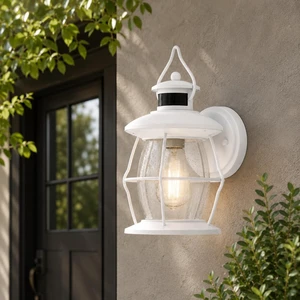 Motion Sensor Outdoor Lights, White Exterior Wall Lantern Motion Sensor Outdoor Lights, White Exterior Wall Lantern