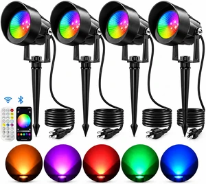 RGBW Halloween Spotlights Outdoor with APP & Remote Control, 4 Pack RGBW Halloween Spotlights Outdoor with APP & Remote Control, 4 Pack
