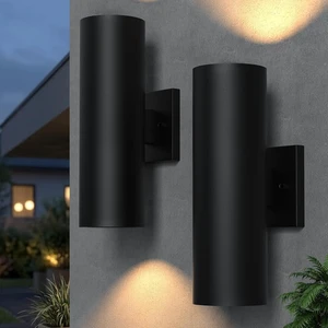12in Aluminum Up and Down LED Porch Light Super Bright 3000K, 2P 12in Aluminum Up and Down LED Porch Light Super Bright 3000K, 2P