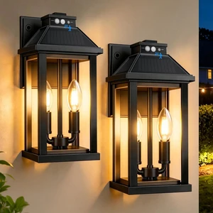 Solar Porch Lights Outdoor with Motion Sensor, Dusk to Dawn Waterproof Solar Wall Light with 3 Lighting Modes, Wall Sconce Light fixtures for Home Garage Porch Yard Front Door Solar Porch Lights Outdoor with Motion Sensor, Dusk to Dawn Waterproof Solar Wall Light with 3 Lighting Modes, Wall Sconce Light fixtures for Home Garage Porch Yard Front Door