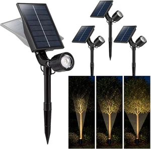 Solar Spot Lights Outdoor, 3000K, 12-16H Runtime, 200LM, 4 Pack Solar Spot Lights Outdoor, 3000K, 12-16H Runtime, 200LM, 4 Pack