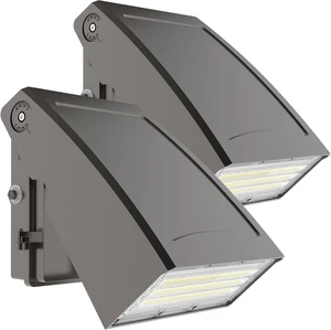 HYPERLITE LED Wall Pack Light: 40W 5200lm ETL Listed Full Cut Off Wall Pack Led Exterior Light with Photocell - 2PCS Adjustable Residential Led Security Lights Flood Light for Garage Yard Shop Doorway HYPERLITE LED Wall Pack Light: 40W 5200lm ETL Listed Full Cut Off Wall Pack Led Exterior Light with Photocell - 2PCS Adjustable Residential Led Security Lights Flood Light for Garage Yard Shop Doorway