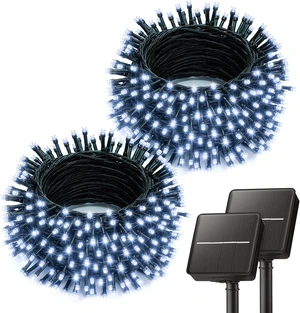 Brightown 2 Pack Solar String Lights Outdoor Waterproof, 80 FT 200 LED Brightown 2 Pack Solar String Lights Outdoor Waterproof, 80 FT 200 LED