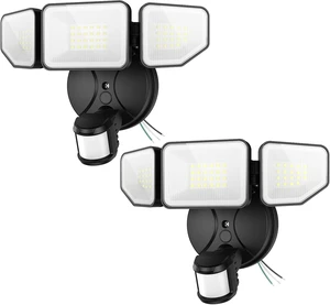 65W Motion Sensor Outdoor Lights, 6500LM Hardwired Floodlight, IP65 65W Motion Sensor Outdoor Lights, 6500LM Hardwired Floodlight, IP65