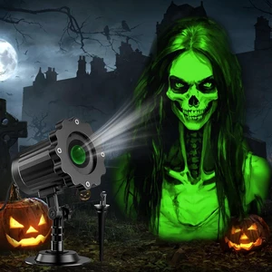 Halloween Projector Outdoor, 2026 Upgraded 3D Dynamic Skull HD Patterns,Clearer Holiday Light Ideal for Window Wall Displays and Halloween Garage Door Cover Projections Halloween Projector Outdoor, 2026 Upgraded 3D Dynamic Skull HD Patterns,Clearer Holiday Light Ideal for Window Wall Displays and Halloween Garage Door Cover Projections