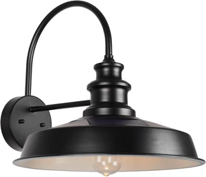 Solar Barn Light Outdoor, 16 Inch Farmhouse Dusk to Dawn Sensor Wall Sconce, Large Rustic Solar Powered Exterior Light Fixture for Porch, Garage, Patio, ROS-SR028 Solar Barn Light Outdoor, 16 Inch Farmhouse Dusk to Dawn Sensor Wall Sconce, Large Rustic Solar Powered Exterior Light Fixture for Porch, Garage, Patio, ROS-SR028