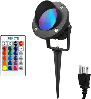 TOVEENEN LED Color Landscape Outdoor Spotlight - 120V 25W Remote Waterproof Spot Lights for Yard Garden Tree House Halloween Christmas Lighting TOVEENEN LED Color Landscape Outdoor Spotlight - 120V 25W Remote Waterproof Spot Lights for Yard Garden Tree House Halloween Christmas Lighting