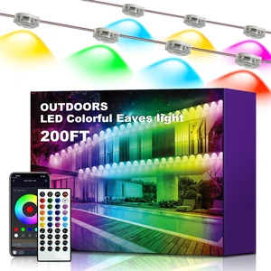 XINKAITE 200FT Permanent Outdoor Lights with 100 LEDs - Smart RGB+IC with 16 Million DIY Colors, IP67 Waterproof, App & Remote Control, Hundreds of Dynamic & Scene Modes for Holidays, Christmas & Home XINKAITE 200FT Permanent Outdoor Lights with 100 LEDs - Smart RGB+IC with 16 Million DIY Colors, IP67 Waterproof, App & Remote Control, Hundreds of Dynamic & Scene Modes for Holidays, Christmas & Home