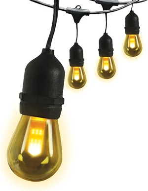 Feit Electric LED String Lights - Flame Effect, 6 Sockets, Linkable - 12 ft