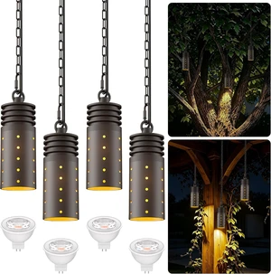 12V Outdoor Pendant Light, Replaceable MR16 Bulb, 4-Pack 12V Outdoor Pendant Light, Replaceable MR16 Bulb, 4-Pack
