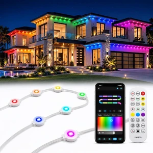 Permanent Outdoor Lights,400FT Smart RGBIC Eave Lights for House Decor Permanent Outdoor Lights,400FT Smart RGBIC Eave Lights for House Decor