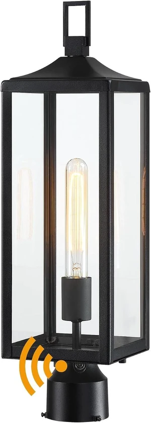 21.3 Inch Outdoor Lamp Post Light Fixture Dusk to Dawn - Residential Sidewalk Lamp Post Sconce Dusk to Dawn Outside Pole Lantern for House Outdoor Column Light, E26 21.3 Inch Outdoor Lamp Post Light Fixture Dusk to Dawn - Residential Sidewalk Lamp Post Sconce Dusk to Dawn Outside Pole Lantern for House Outdoor Column Light, E26