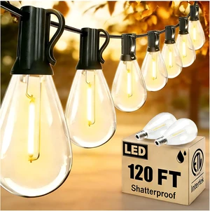 REEMEER 120FT Outdoor String Lights, Ultra Long Waterproof 30+2 Shatterproof Bulbs Led Outside Patio Lights for Porch Deck Garden Backyard Balcony Wedding Party Decor REEMEER 120FT Outdoor String Lights, Ultra Long Waterproof 30+2 Shatterproof Bulbs Led Outside Patio Lights for Porch Deck Garden Backyard Balcony Wedding Party Decor