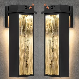 VenzBlomia 16 Black Motion Sensor Outdoor Lights for House Garage 2 Pack VenzBlomia 16 Black Motion Sensor Outdoor Lights for House Garage 2 Pack